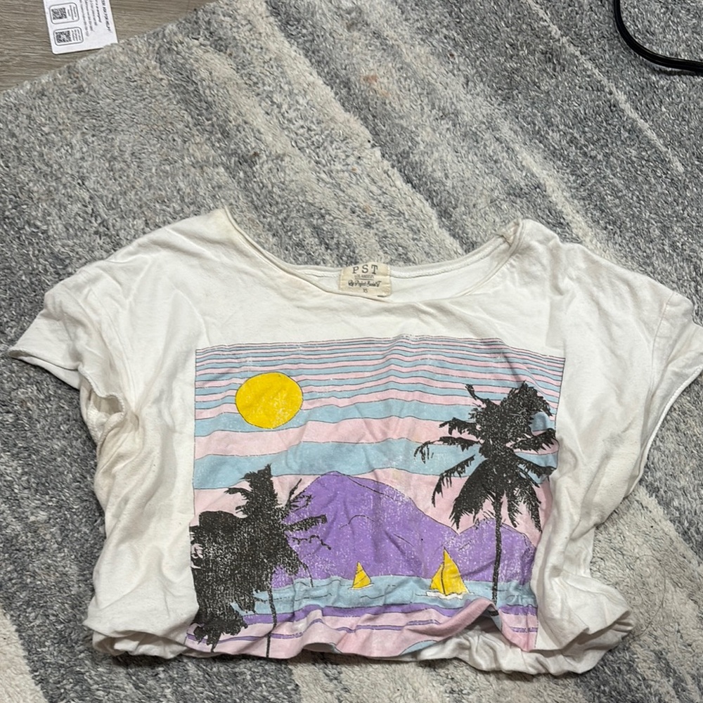 PST Los Angeles Graphic Tee crop top